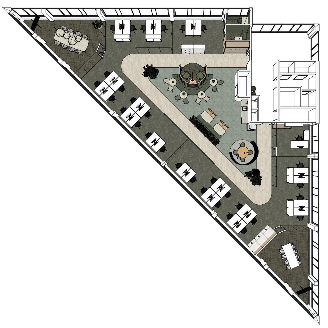 Kantoorontwerp biophilic uai
