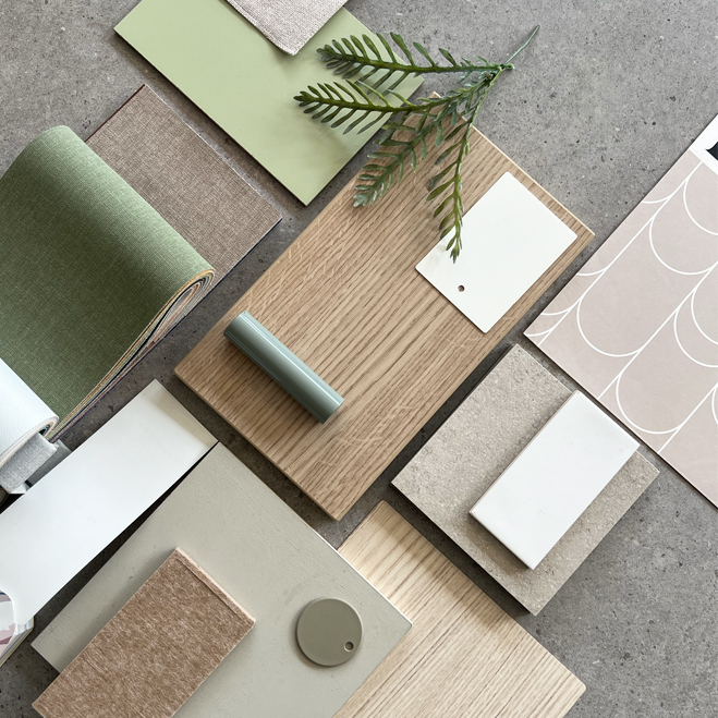Moodboard van een praktijkinrichting