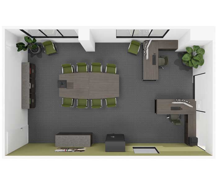 2D ontwerp directie inrichting