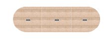 plat ovale vergadertafel