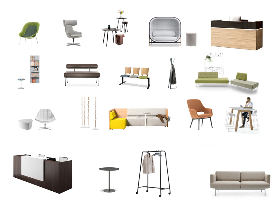 Assortiment receptiemeubilair